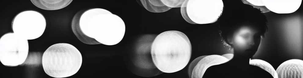 One silhouette in crowd